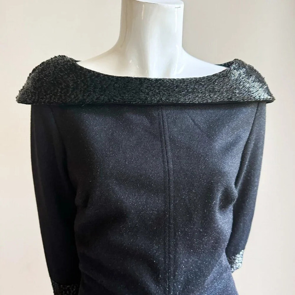 Matis by Lucian Matis Retro Style 50s 60s Beaded Sheath Dress M - Picture 5 of 12